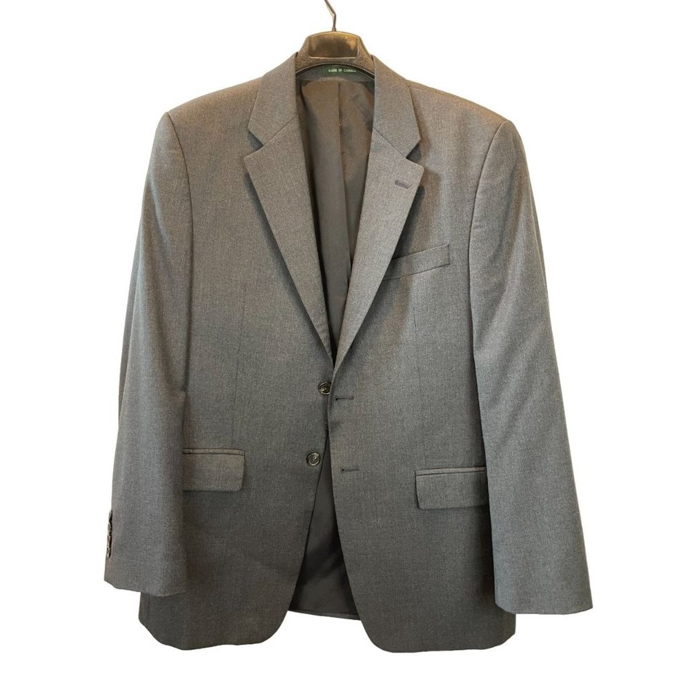 Lauren Ralph Lauren Mens Suit Blazer Coat Single Breasted Long Sleeve Gray 40R